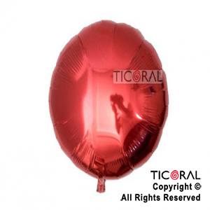 GLOBO MYLAR REDONDO 18 ROJO METALIZADO ENVASADO HS441-3 X 1